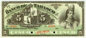 pS424s from Mexico: 5 Pesos from 1901