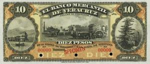 pS438s from Mexico: 10 Pesos from 1898