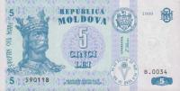 p9c from Moldova: 5 Lei from 1999