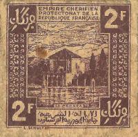 p43 from Morocco: 2 Francs from 1944