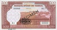 Gallery image for Morocco p45B: 500 Francs