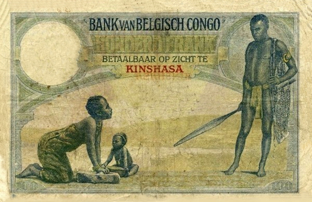 Back of Belgian Congo p11b: 100 Francs from 1912