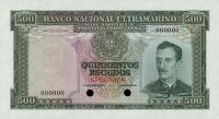 p104ct from Mozambique: 500 Escudos from 1953