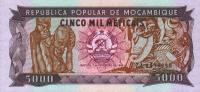 p133a from Mozambique: 5000 Meticas from 1988