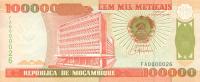 p139 from Mozambique: 100000 Meticas from 1993