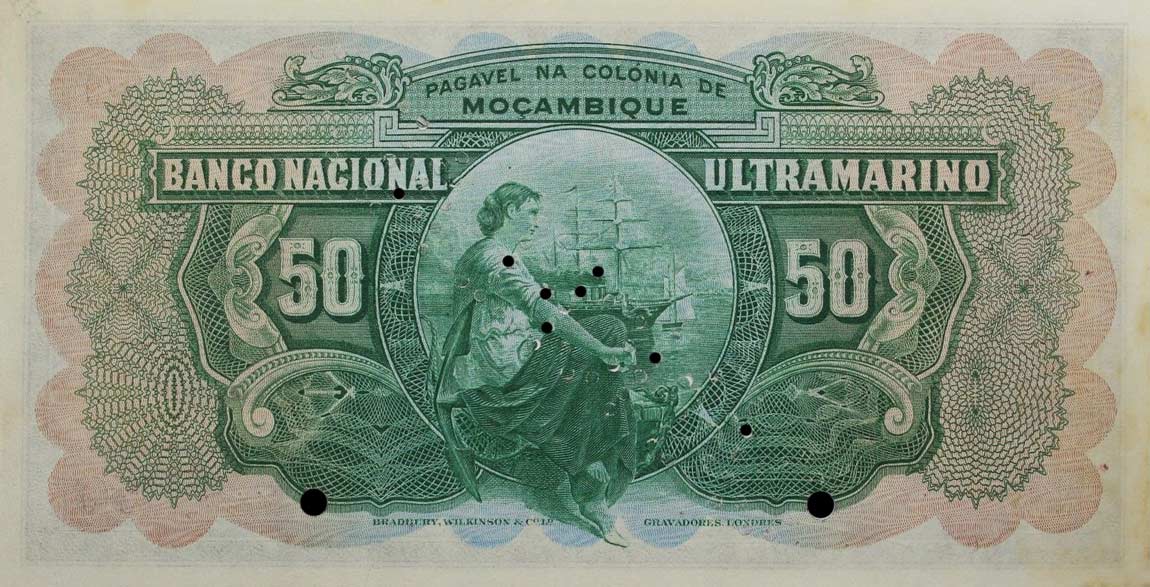 Back of Mozambique p75s: 50 Escudos from 1938