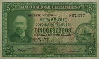 p94a from Mozambique: 5 Escudos from 1945