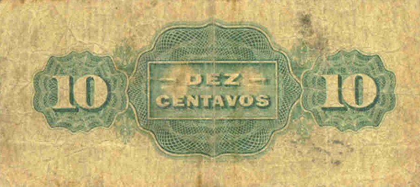 Back of Mozambique pR28a: 10 Centavos from 1933