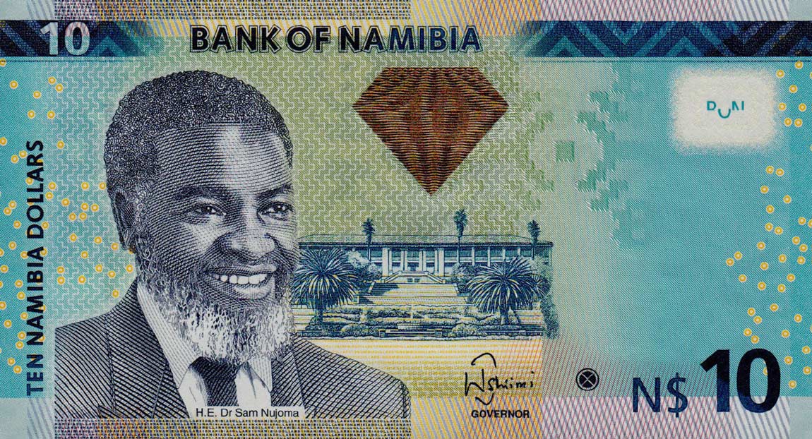 Front of Namibia p11a: 10 Namibia Dollars from 2012