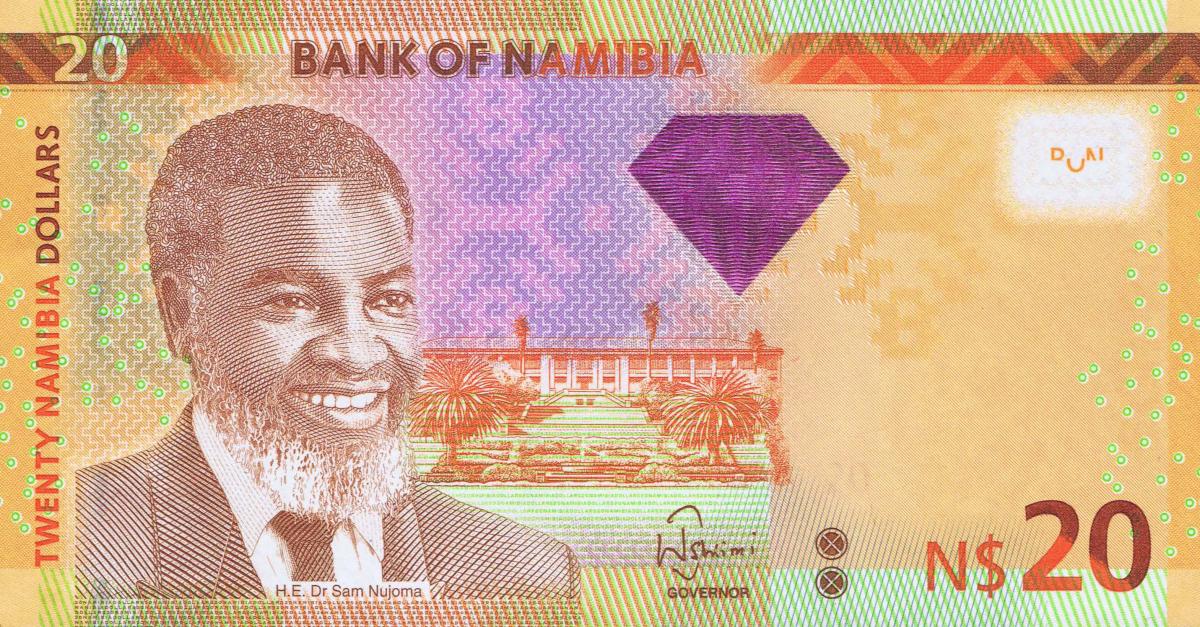 Front of Namibia p12b: 20 Namibia Dollars from 2013