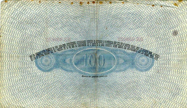 Back of Netherlands p24: 100 Gulden from 1911