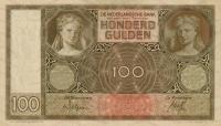 p51a from Netherlands: 100 Gulden from 1930