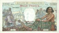 p43a from New Caledonia: 1000 Francs from 1940