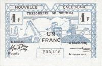 Gallery image for New Caledonia p55a: 1 Franc