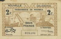 Gallery image for New Caledonia p56b: 2 Francs