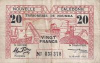 Gallery image for New Caledonia p57a: 20 Francs