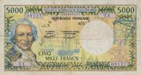 p65c from New Caledonia: 5000 Francs from 1982