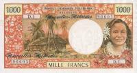 p20a from New Hebrides: 1000 Francs from 1970