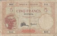 p4a from New Hebrides: 5 Francs from 1941