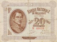 p83 from Belgium: 20 Francs from 1914