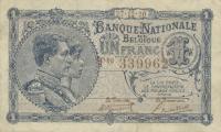 Gallery image for Belgium p92: 1 Franc