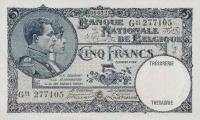 p97b from Belgium: 5 Francs from 1926