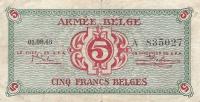 pM3a from Belgium: 5 Francs from 1946