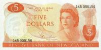Gallery image for New Zealand p165d: 5 Dollars from 1977