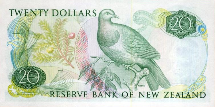 Back of New Zealand p173a: 20 Dollars from 1981