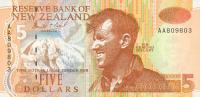 Gallery image for New Zealand p177a: 5 Dollars from 1992