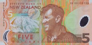 Gallery image for New Zealand p185b: 5 Dollars from 1999