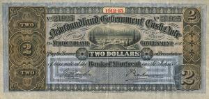 pA12 from Newfoundland: 2 Dollars from 1910