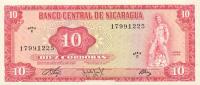 p123a from Nicaragua: 10 Cordobas from 1972
