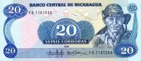 p152a from Nicaragua: 20 Cordobas from 1985