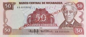 p153s from Nicaragua: 50 Cordobas from 1985