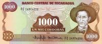 p156b from Nicaragua: 1000 Cordobas from 1985