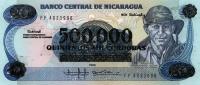 p163a from Nicaragua: 500000 Cordobas from 1990