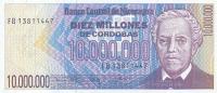 p166a from Nicaragua: 10000000 Cordobas from 1990