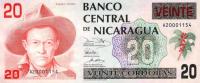 p176 from Nicaragua: 20 Cordobas from 1990