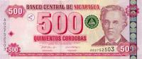 p195 from Nicaragua: 500 Cordobas from 2002
