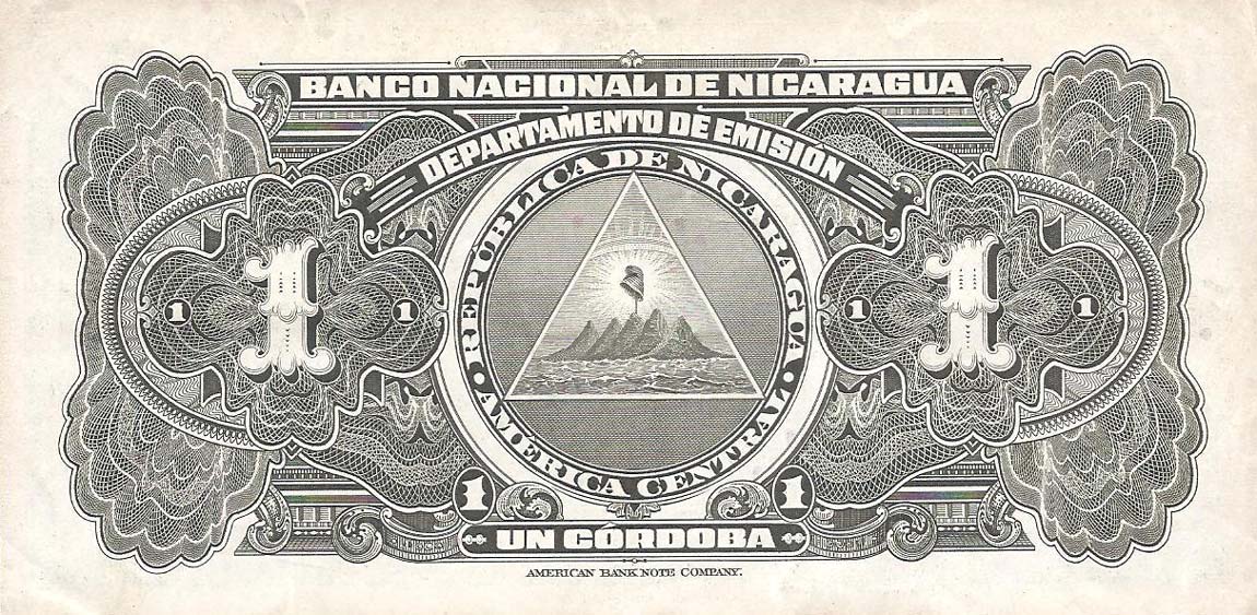 Back of Nicaragua p90b: 1 Cordoba from 1942