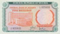 p10a from Nigeria: 5 Shillings from 1968