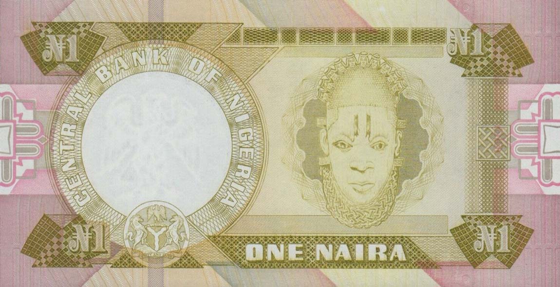 Back of Nigeria p23a: 1 Naira from 1984