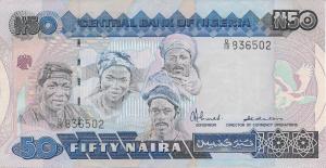 p27a from Nigeria: 50 Naira from 1991
