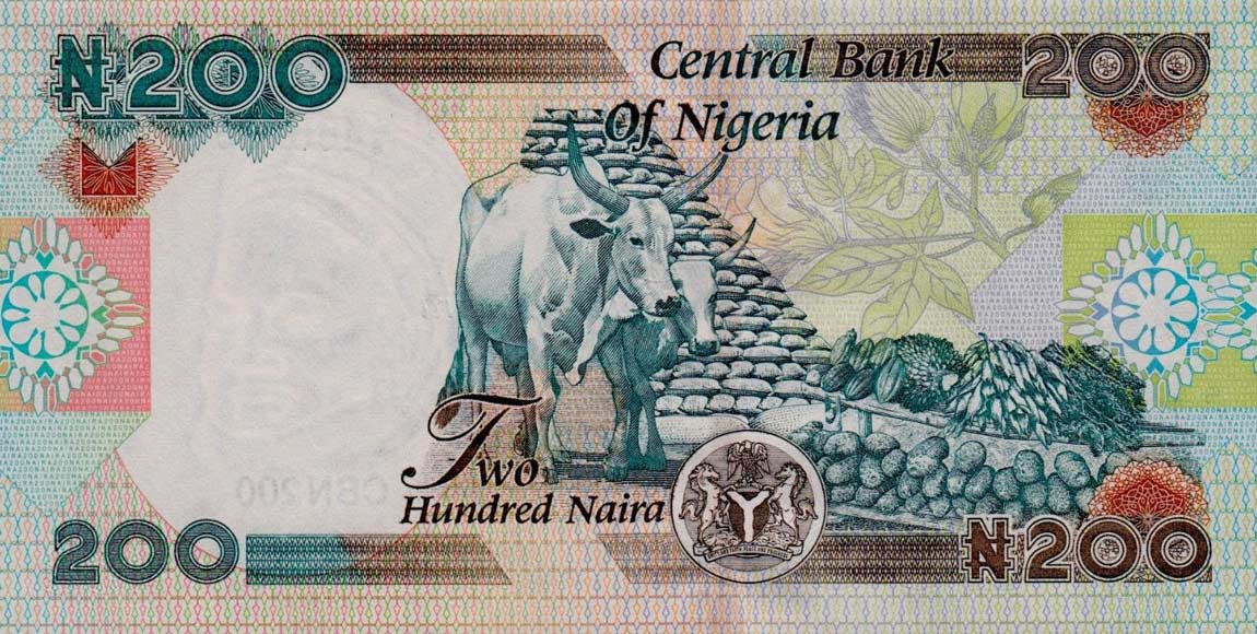 Back of Nigeria p29a: 200 Naira from 2000