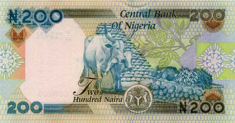 Back of Nigeria p29s: 200 Naira from 2019