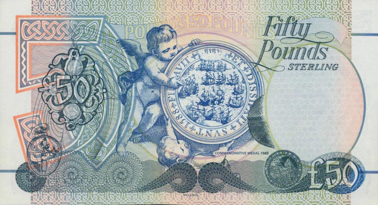 Back of Northern Ireland p138a: 50 Pounds from 1998