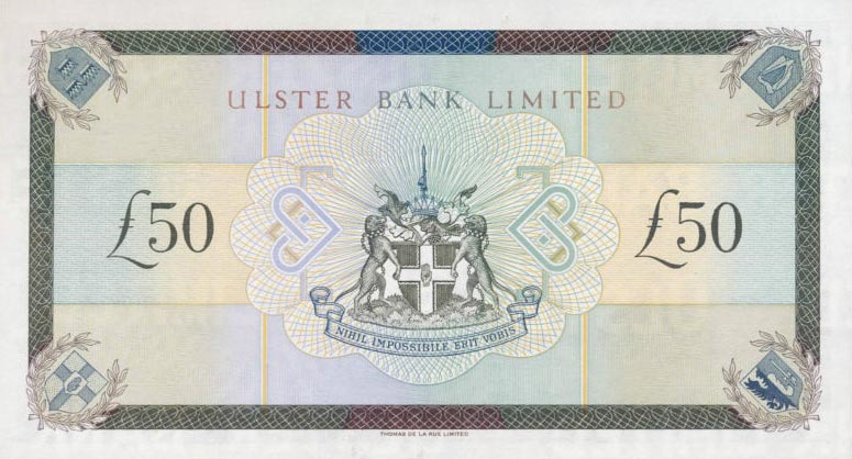 Back of Northern Ireland p338a: 50 Pounds from 1997