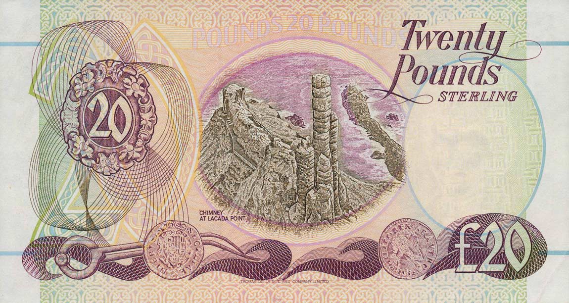 Back of Northern Ireland p133a: 20 Pounds from 1994