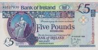 p74b from Northern Ireland: 5 Pounds from 1998